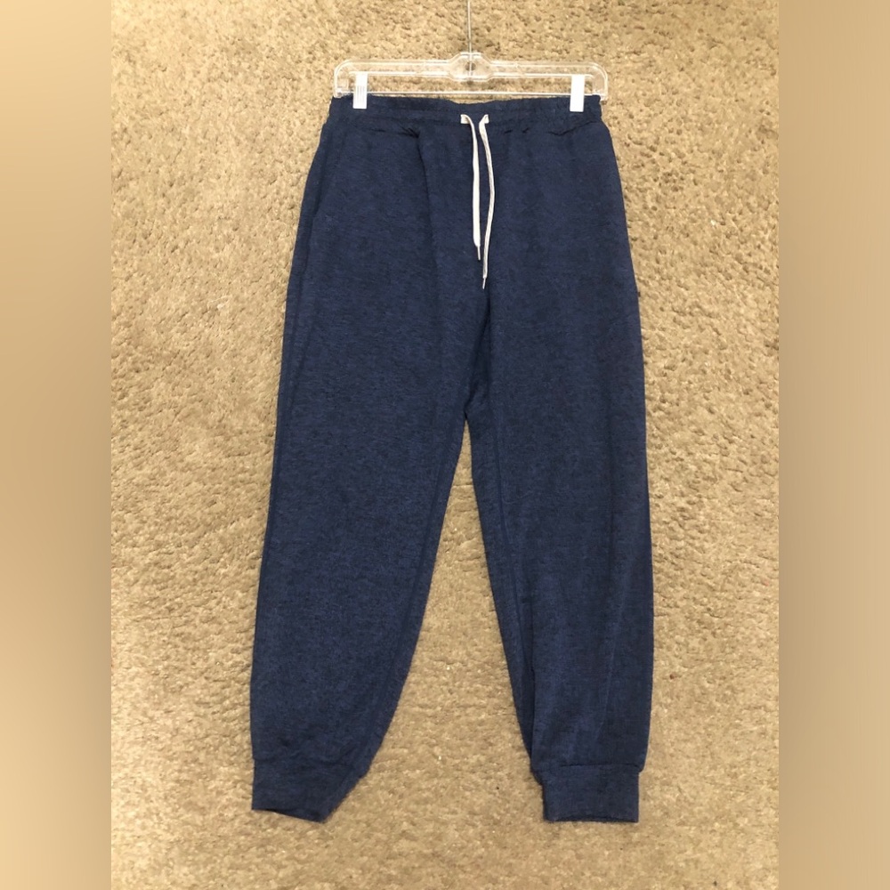 Vuori women’s Navy Jogger Sweatpants with Drawstrings Size Small Great con